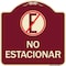 Signmission Spanish Parking No Estacionar No Parking W/ Graphic Heavy-Gauge Aluminum Sign, 18" H, BU-1818-22882 A-DES-BU-1818-22882 - alternate 1